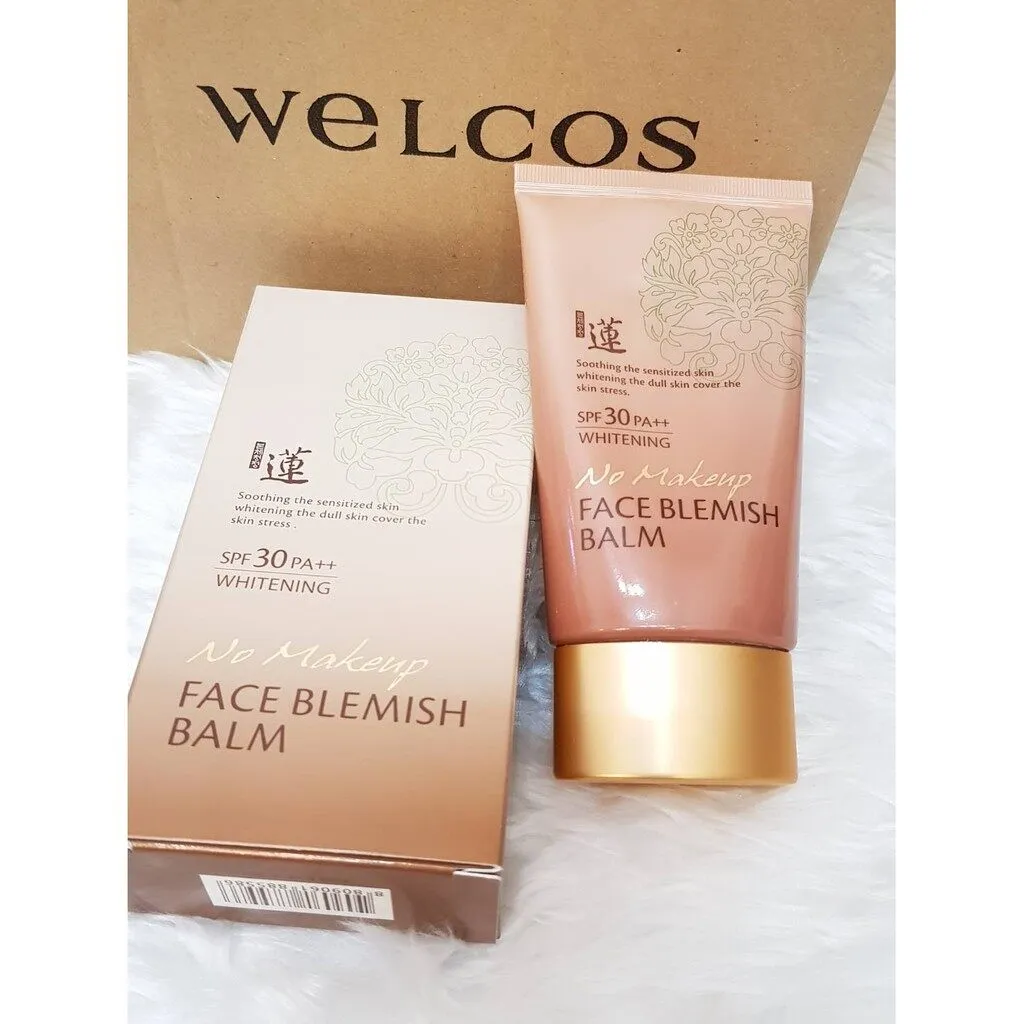 2 Pieces Welcos No Makeup Face Blemish Balm 50ml SPF30 PA   Whitening BB Creams Cosmetics Korean Facial Beauty Sunscreens Wrinkle Treatments Sensitive Skin Covers