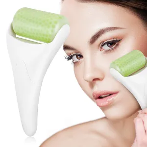 BFASU Ice Roller for Face & Eye Puffiness Migraine Relief, Ice Face Rollers for Women Facial Massager, Minor Injury, Headaches Relief, Anti Wrinkle Skin Care Product White-Green