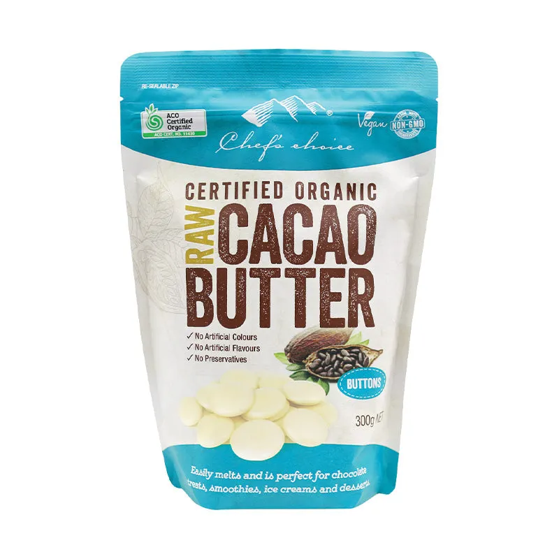 Chef's Choice Raw Organic Cacao Butter Buttons 300g