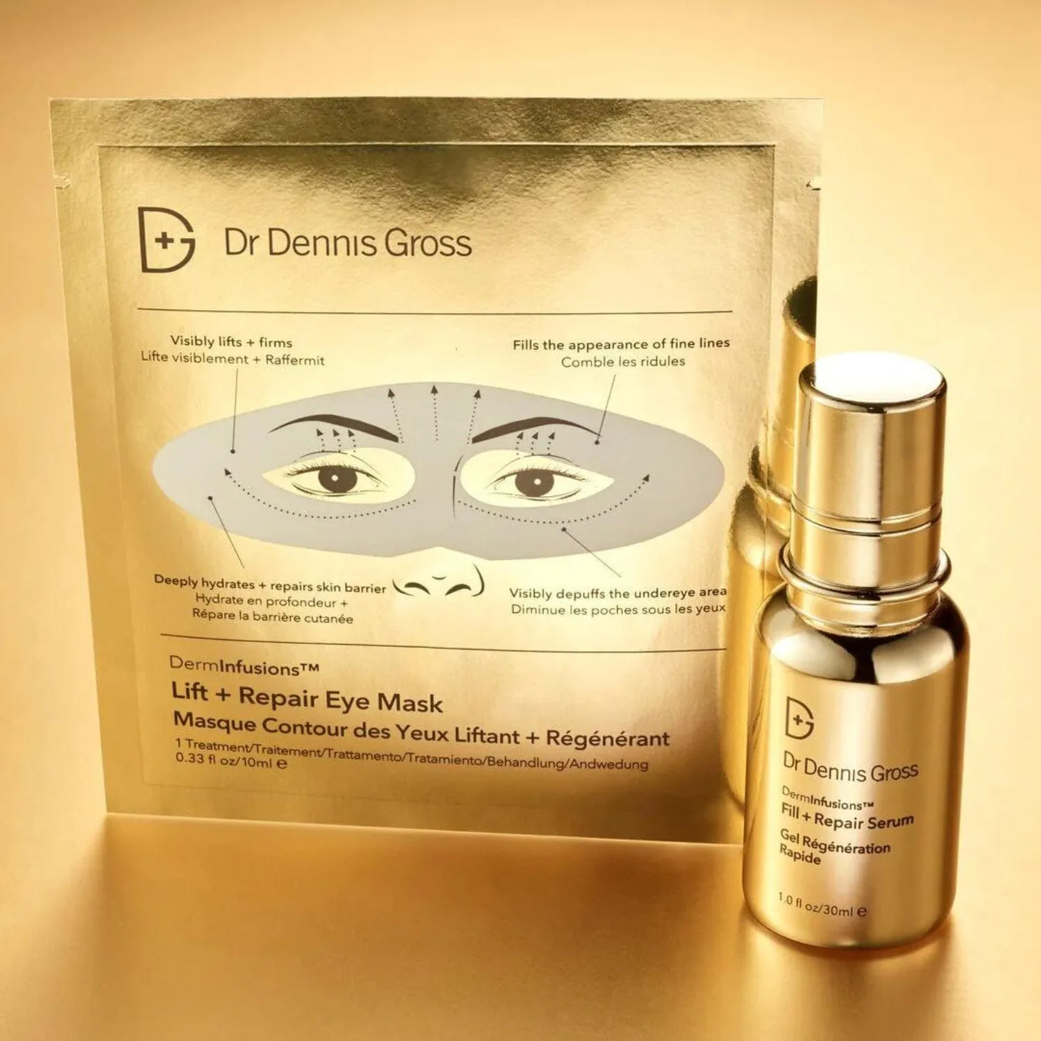 Dr. Dennis Gross Skincare DermInfusions Lift   Repair Eye Mask (Size Options)