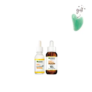 Garnier Fast Bright Serums Bundle   Free Gua Sha At 20% Off