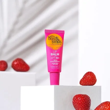 Lip Balm Spf 50  Wild Strawberry Moisturizing Lip Care with Sun Protection 10g Bondi Sands