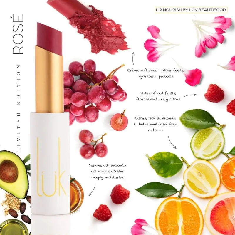 Luk Beautifood - LIMITED EDITION Lip Nourish - Rosé (3g)