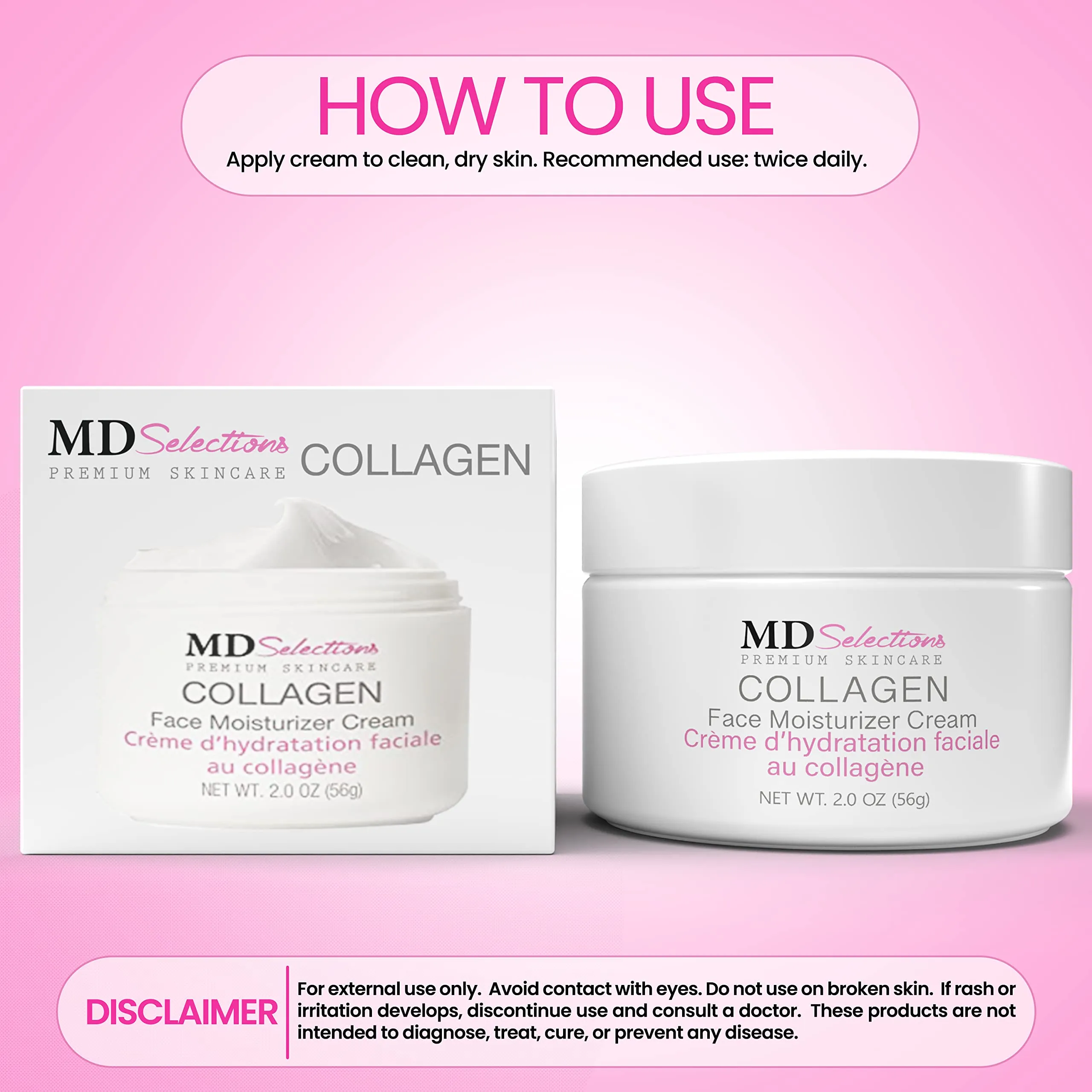 MD Selections Collagen Face Moisturizer Cream 2oz