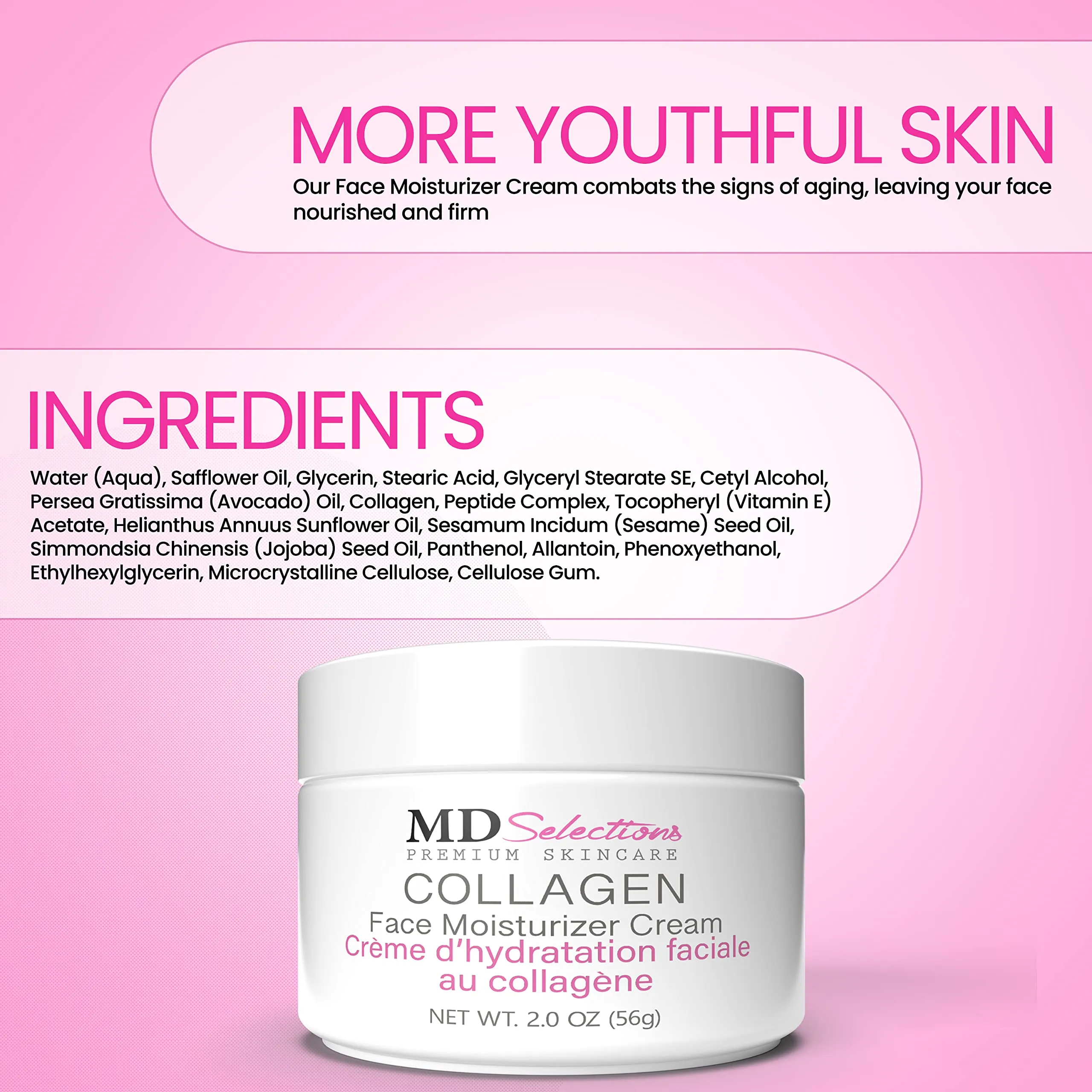 MD Selections Collagen Face Moisturizer Cream 2oz