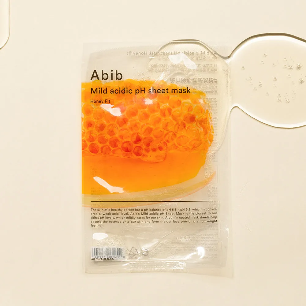 Mild Acidic pH Sheet Mask - Honey fit